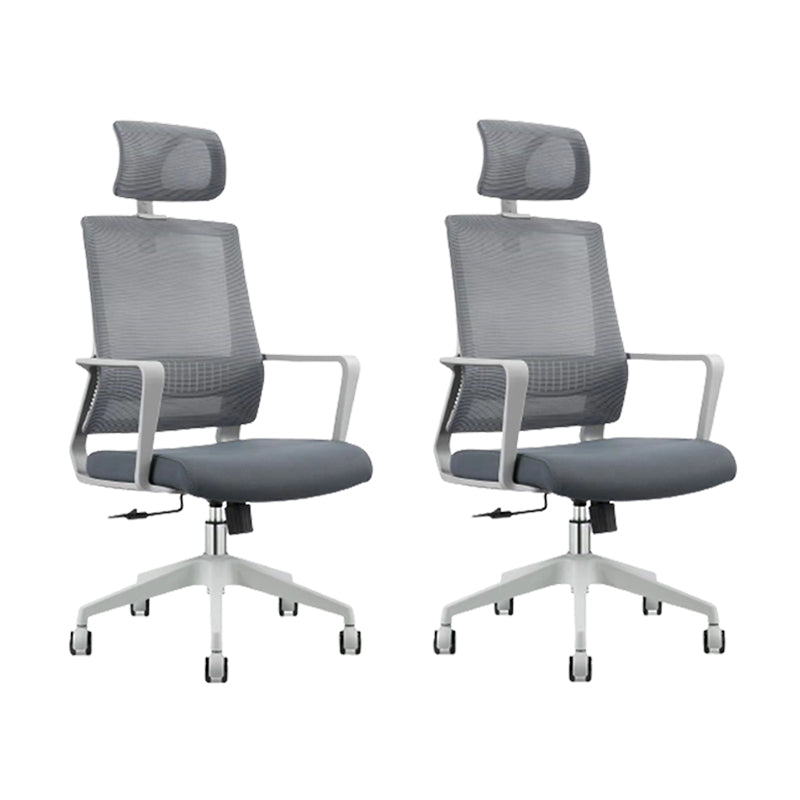 Modern Adjustable Arms Computer Chair with Wheels High Back Nylon Desk Chair