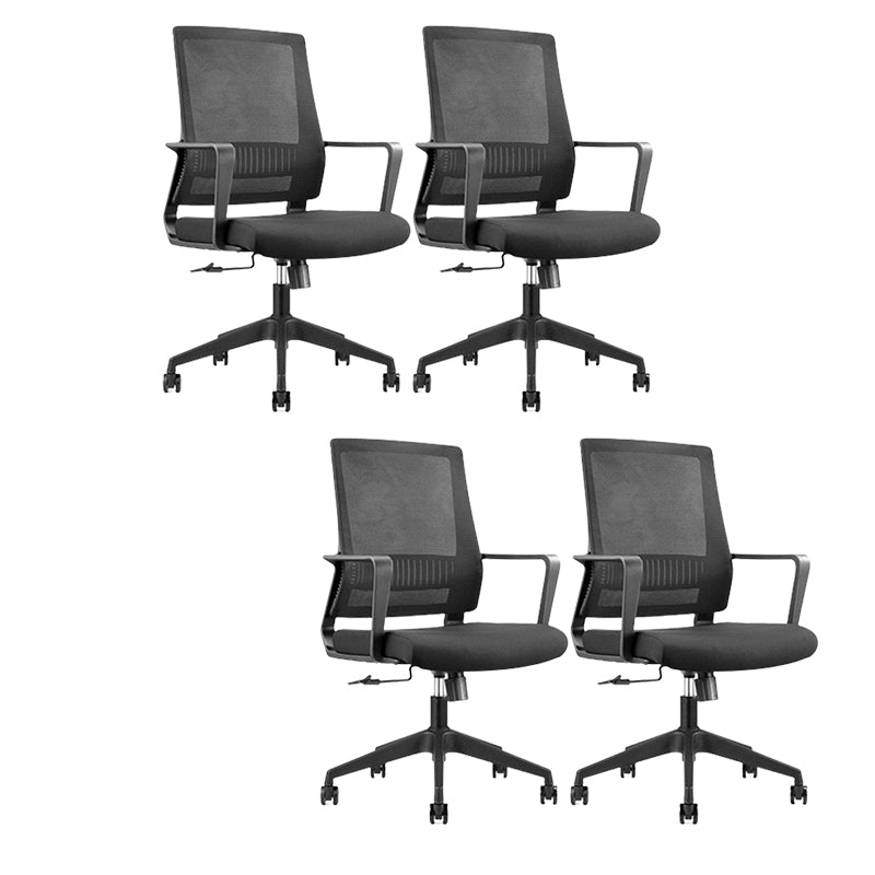 Modern Adjustable Arms Computer Chair with Wheels High Back Nylon Desk Chair