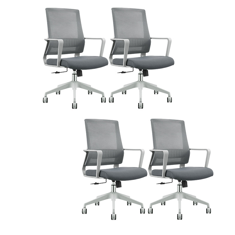 Modern Adjustable Arms Computer Chair with Wheels High Back Nylon Desk Chair