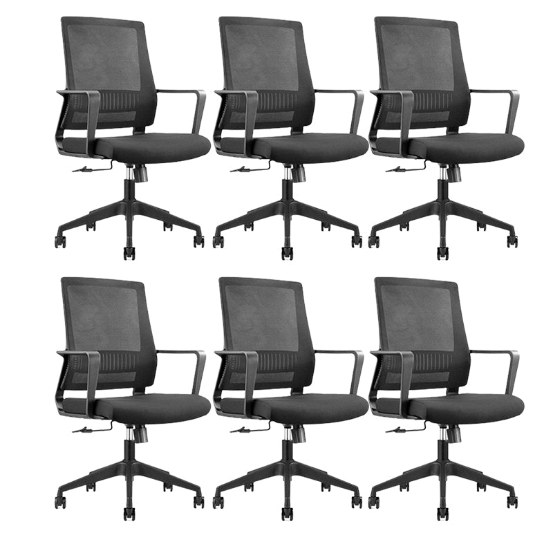 Modern Adjustable Arms Computer Chair with Wheels High Back Nylon Desk Chair