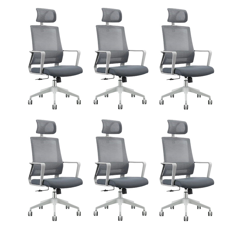 Modern Adjustable Arms Computer Chair with Wheels High Back Nylon Desk Chair