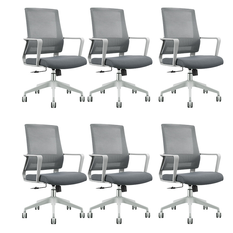 Modern Adjustable Arms Computer Chair with Wheels High Back Nylon Desk Chair