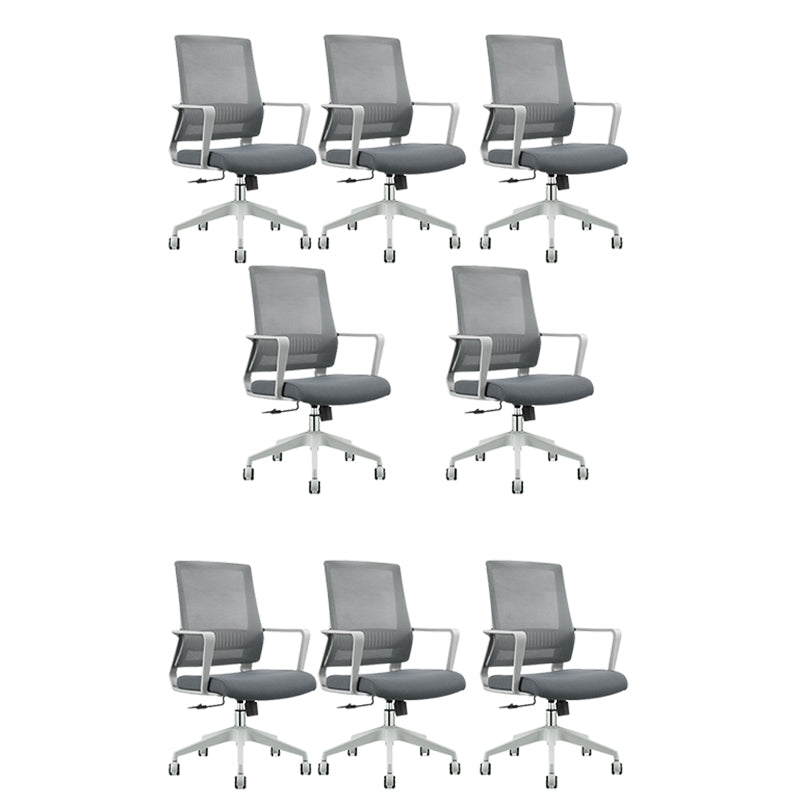 Modern Adjustable Arms Computer Chair with Wheels High Back Nylon Desk Chair