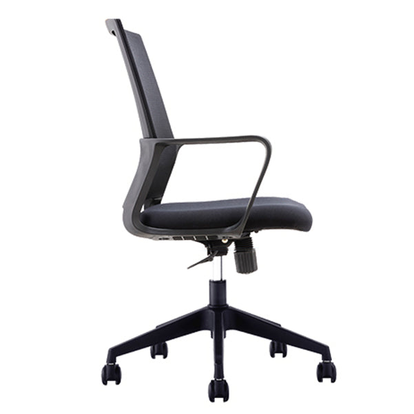 Modern Mid-Back Office Chair Black Frame No Distressing Desk Chair