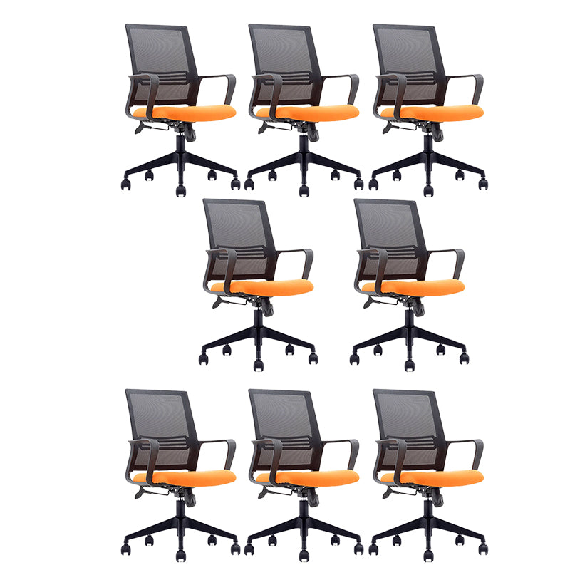 Modern Mid-Back Office Chair Black Frame No Distressing Desk Chair