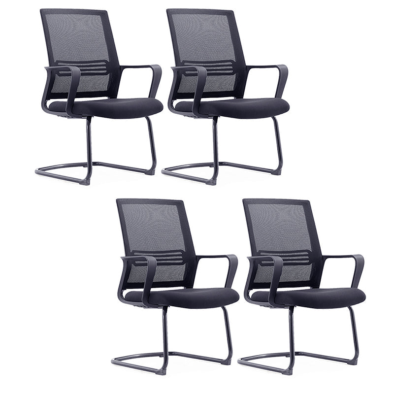 Modern Mid-Back Office Chair Black Frame No Distressing Desk Chair