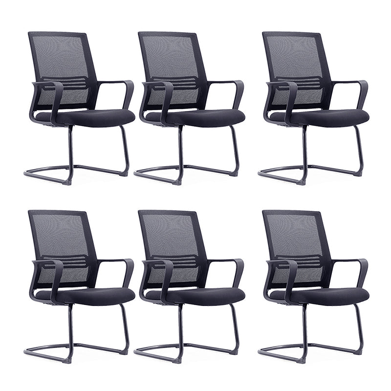 Modern Mid-Back Office Chair Black Frame No Distressing Desk Chair