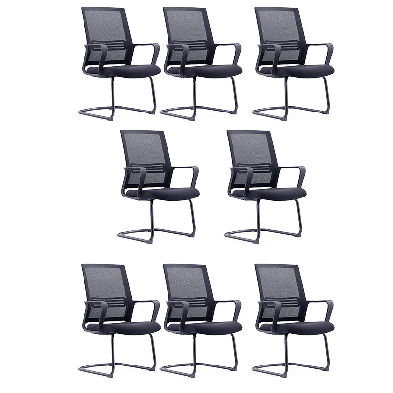 Modern Mid-Back Office Chair Black Frame No Distressing Desk Chair