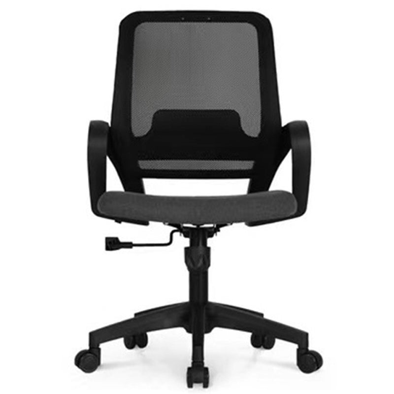 Modern Computer Chair Fixed Armrest Chair Nylon Desk Chair with Wheels