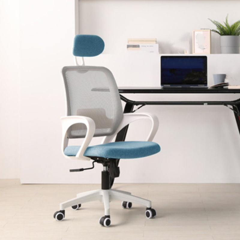 Modern Computer Chair Fixed Armrest Chair Nylon Desk Chair with Wheels