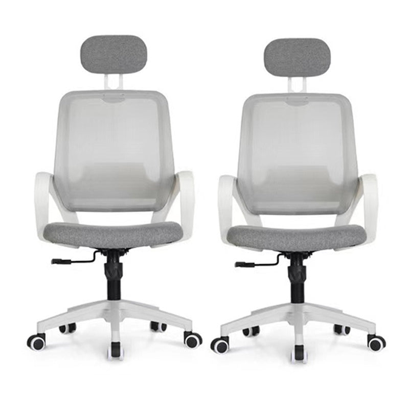 Modern Computer Chair Fixed Armrest Chair Nylon Desk Chair with Wheels