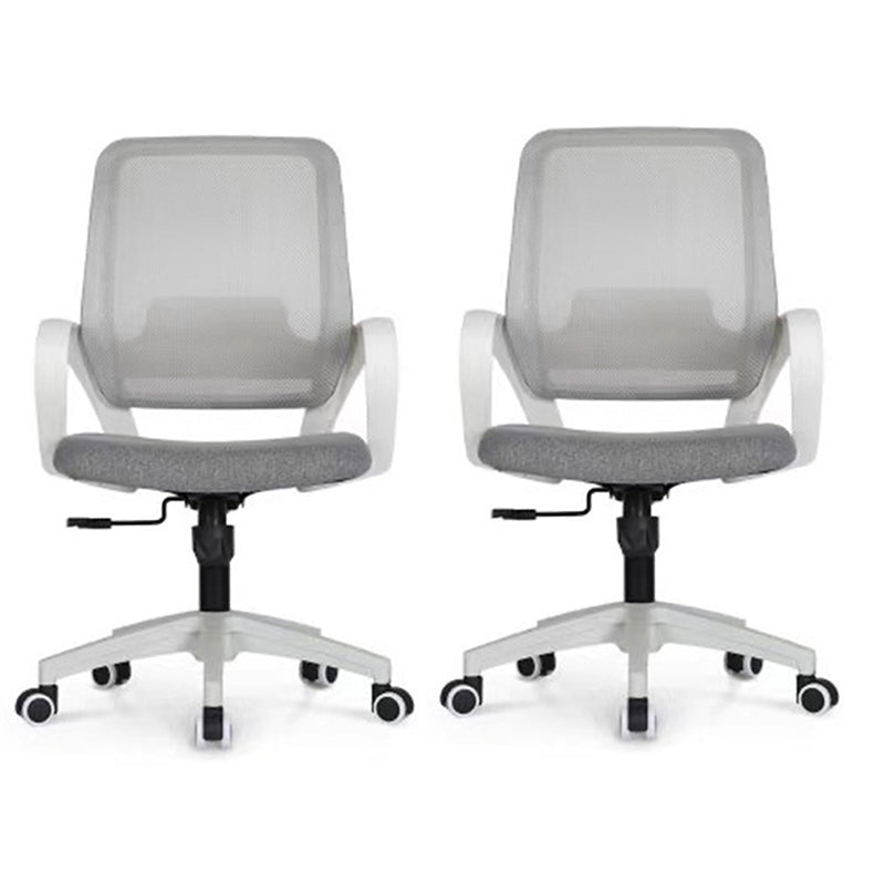 Modern Computer Chair Fixed Armrest Chair Nylon Desk Chair with Wheels