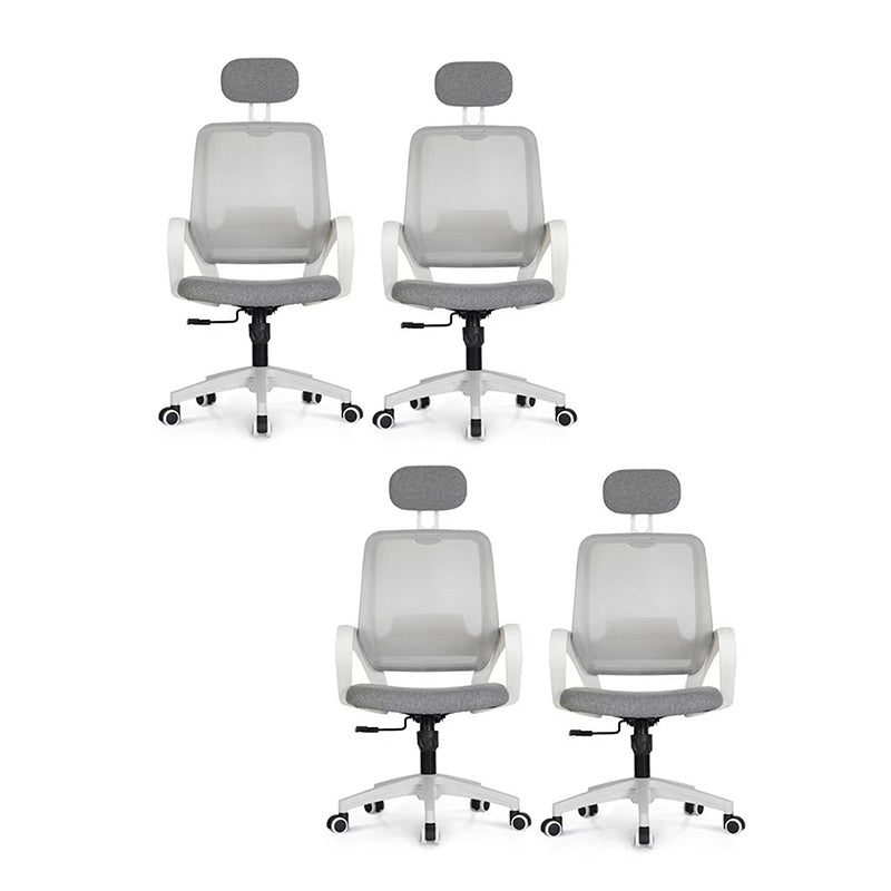 Modern Computer Chair Fixed Armrest Chair Nylon Desk Chair with Wheels