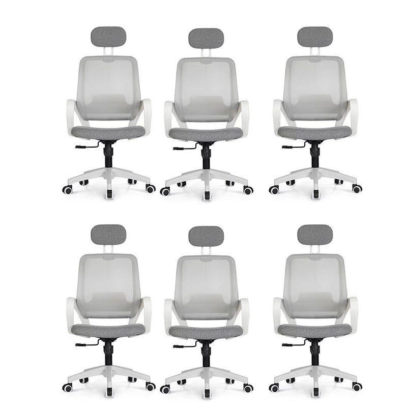 Modern Computer Chair Fixed Armrest Chair Nylon Desk Chair with Wheels