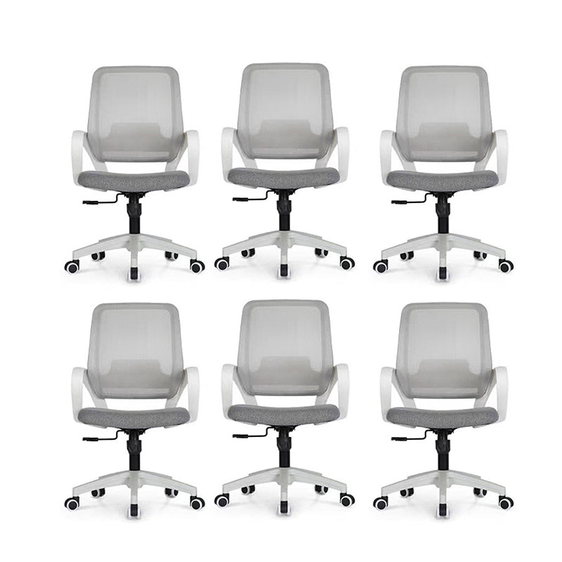 Modern Computer Chair Fixed Armrest Chair Nylon Desk Chair with Wheels