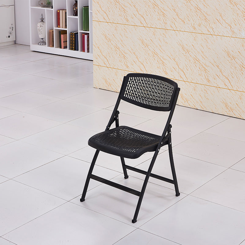 Modern Low Back Office Chair Plastic Armless Upholstered Office Chair