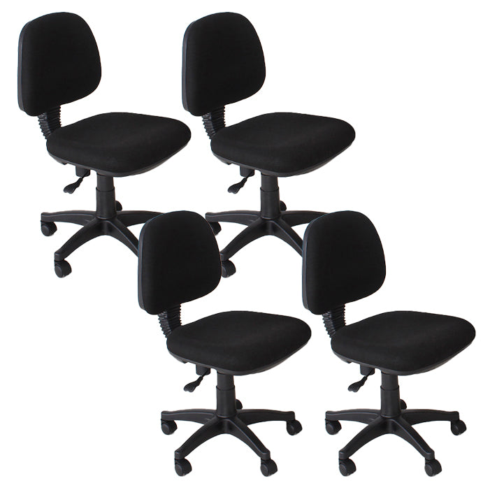 Modern Armless Upholstered Office Chair Slide Nylon Office Chair