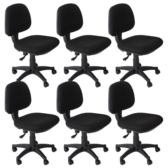 Modern Armless Upholstered Office Chair Slide Nylon Office Chair