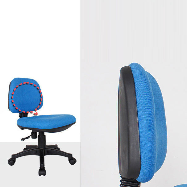 Modern Armless Upholstered Office Chair Slide Nylon Office Chair