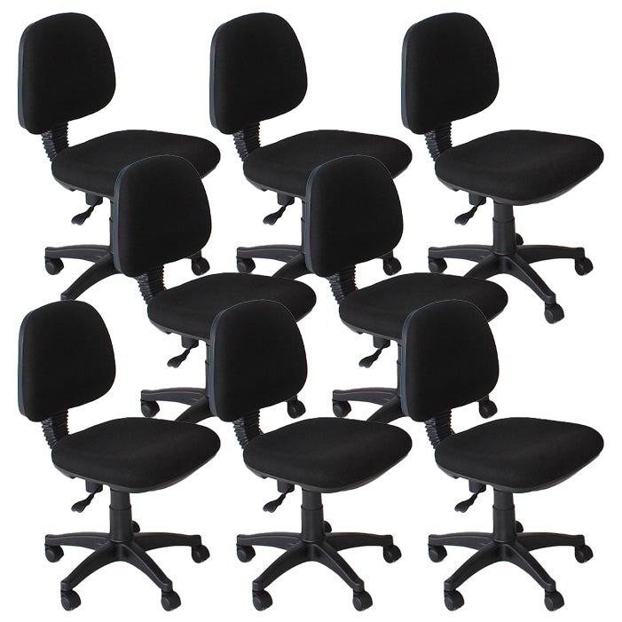 Modern Armless Upholstered Office Chair Slide Nylon Office Chair