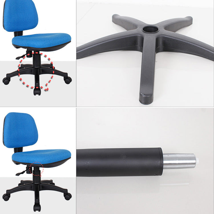 Modern Armless Upholstered Office Chair Slide Nylon Office Chair