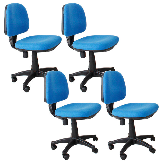 Modern Armless Upholstered Office Chair Slide Nylon Office Chair