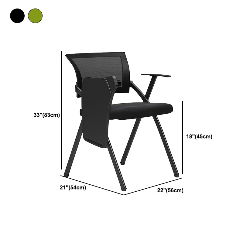 Black Frame Conference Chair No Distressing Fixed Arms Desk Chair