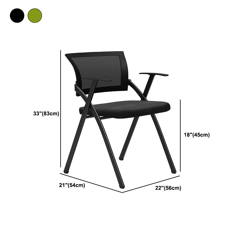 Black Frame Conference Chair No Distressing Fixed Arms Desk Chair