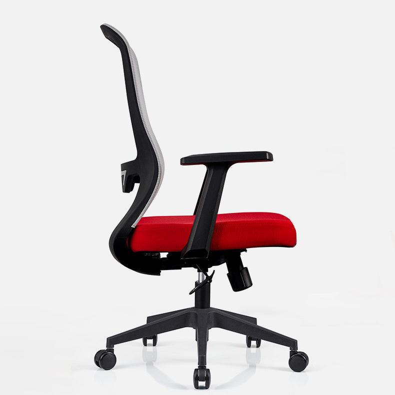 Modern Mesh Computer Chair Adjustable Task/Desk Chair in Red