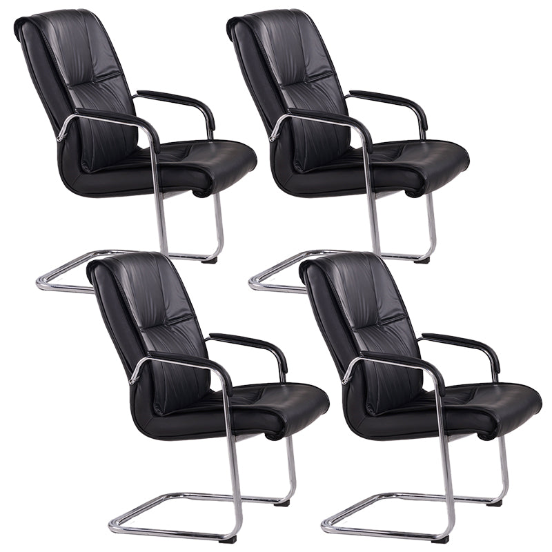 Faux Leather and Chrome Frame Office High Back Computer Chair