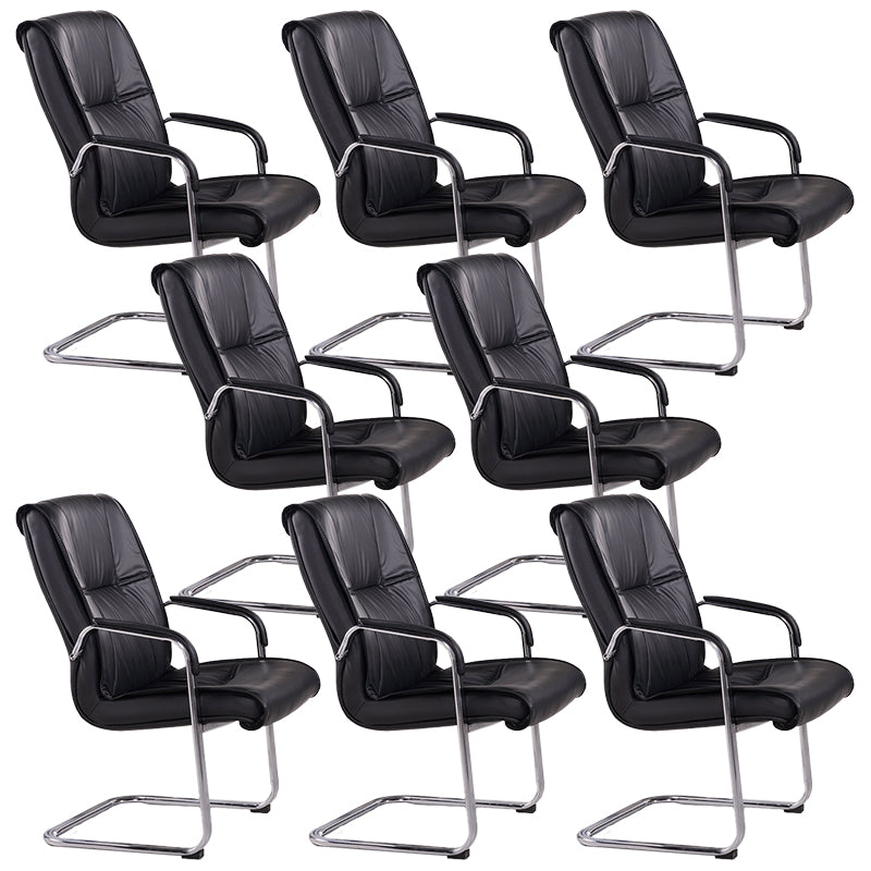 Faux Leather and Chrome Frame Office High Back Computer Chair