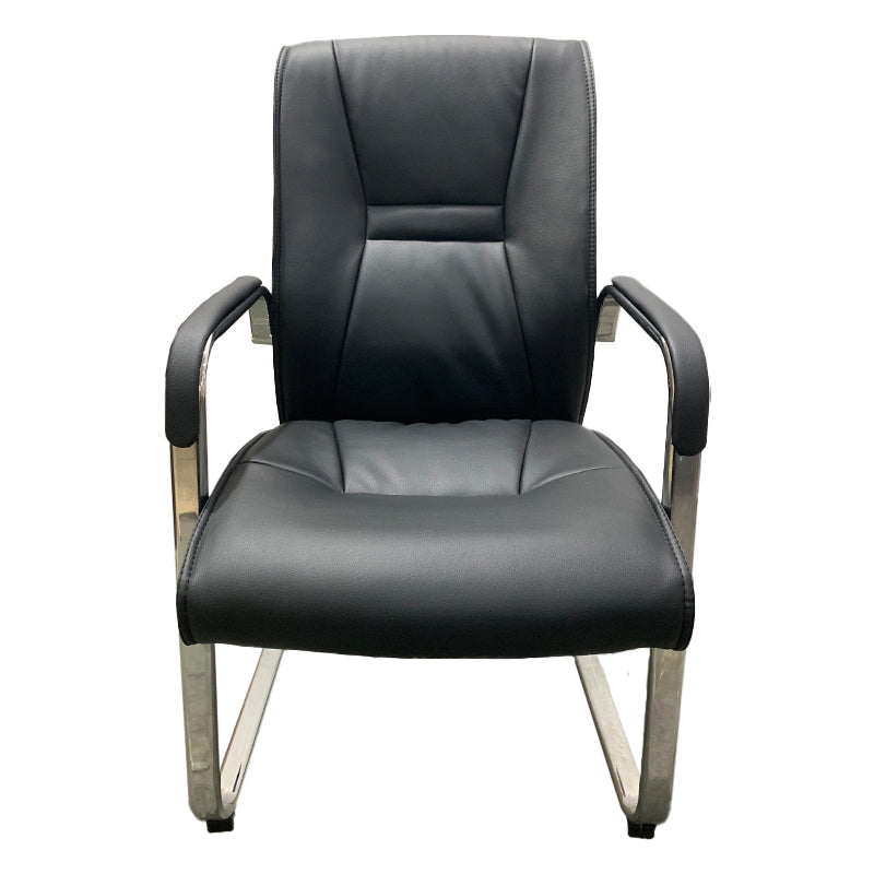 Faux Leather and Chrome Frame Office High Back Computer Chair