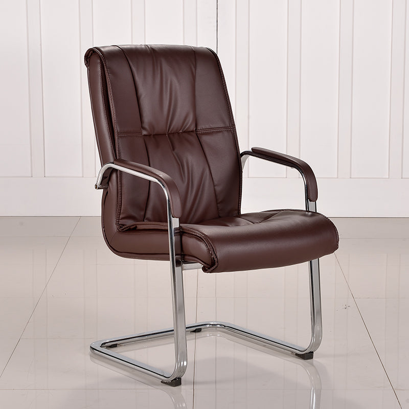 Faux Leather and Chrome Frame Office High Back Computer Chair