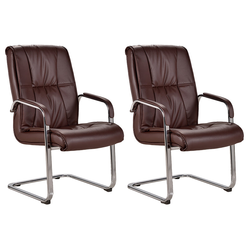 Faux Leather and Chrome Frame Office High Back Computer Chair