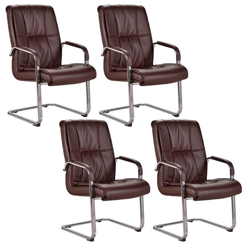 Faux Leather and Chrome Frame Office High Back Computer Chair