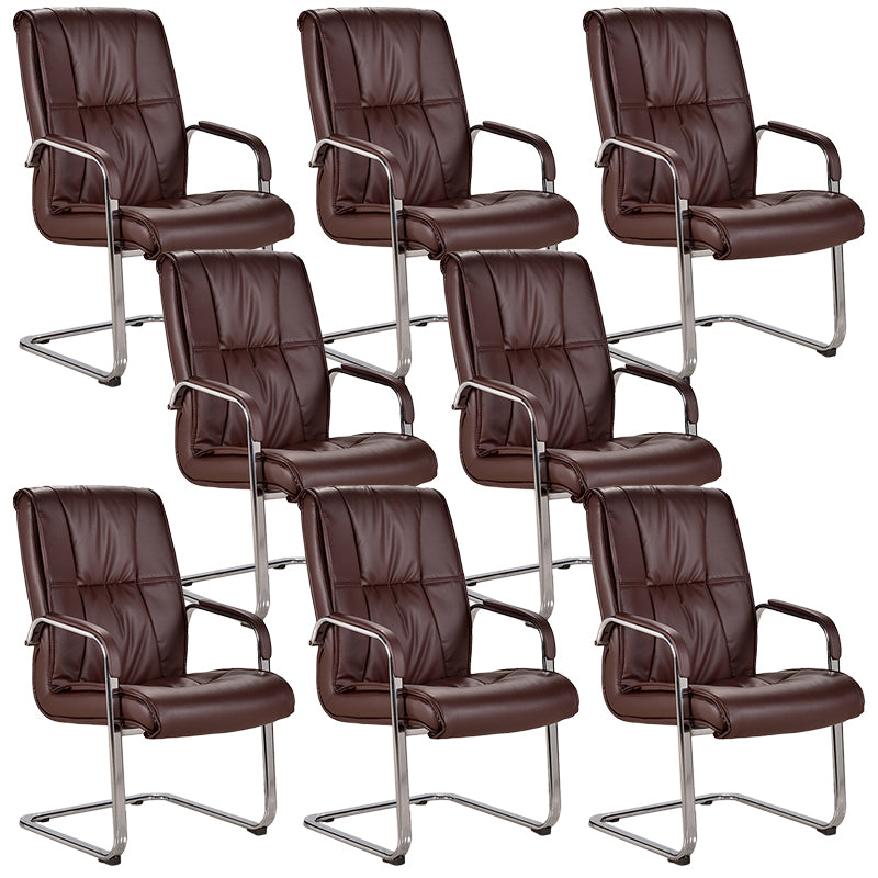 Faux Leather and Chrome Frame Office High Back Computer Chair