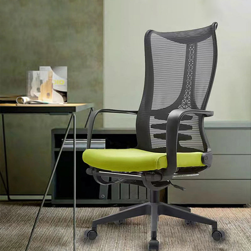 Modern Adjustable Arms Chair with Wheels High-Back Mesh Desk Chair