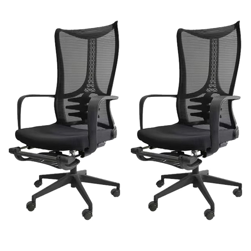 Modern Adjustable Arms Chair with Wheels High-Back Mesh Desk Chair