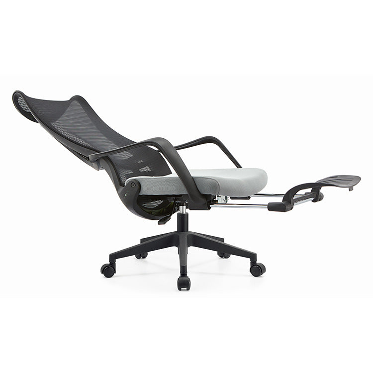 Modern Adjustable Arms Chair with Wheels High-Back Mesh Desk Chair