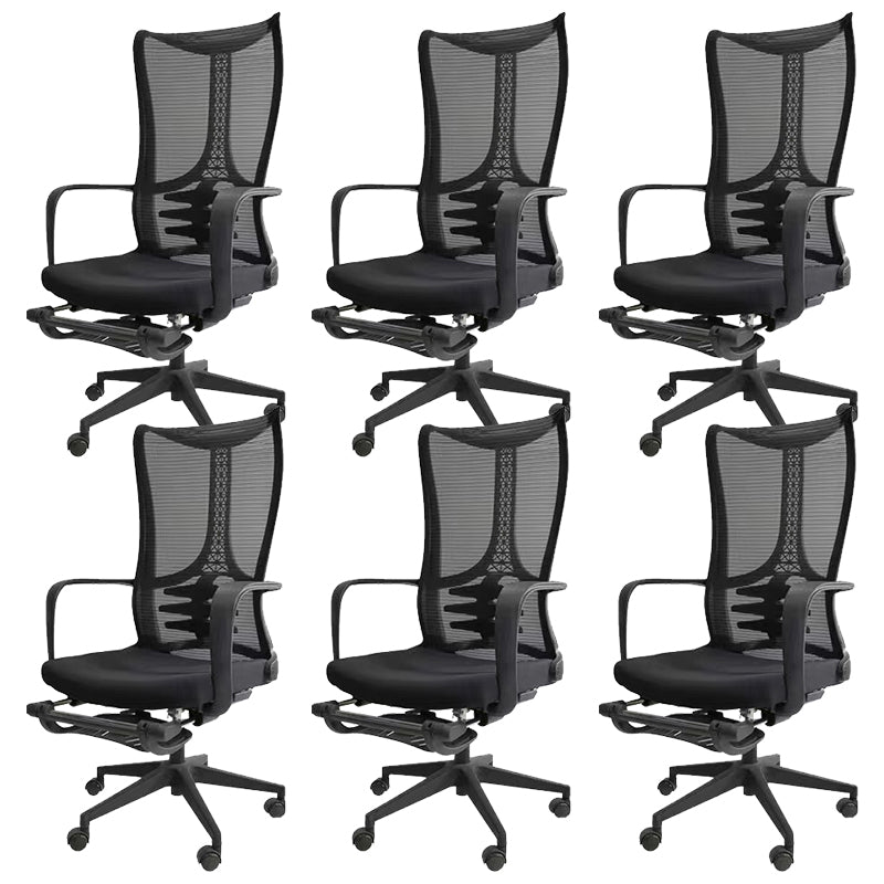 Modern Adjustable Arms Chair with Wheels High-Back Mesh Desk Chair