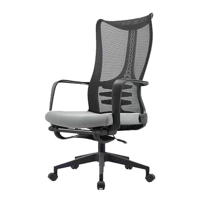 Modern Adjustable Arms Chair with Wheels High-Back Mesh Desk Chair