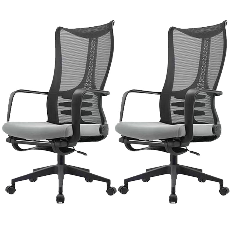 Modern Adjustable Arms Chair with Wheels High-Back Mesh Desk Chair