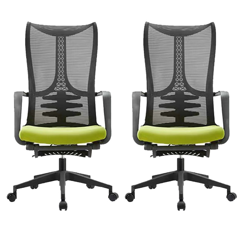 Modern Adjustable Arms Chair with Wheels High-Back Mesh Desk Chair