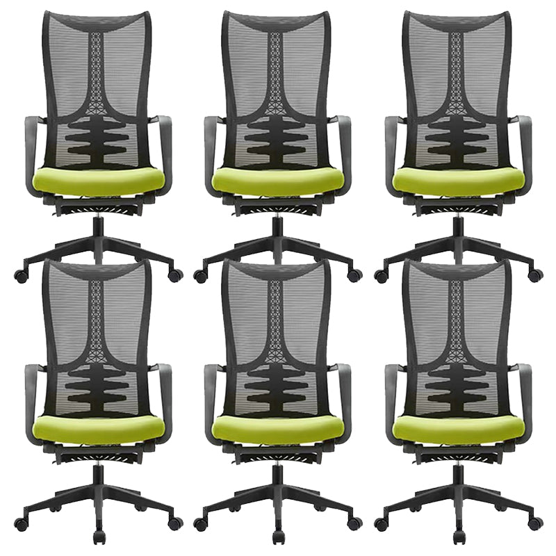 Modern Adjustable Arms Chair with Wheels High-Back Mesh Desk Chair