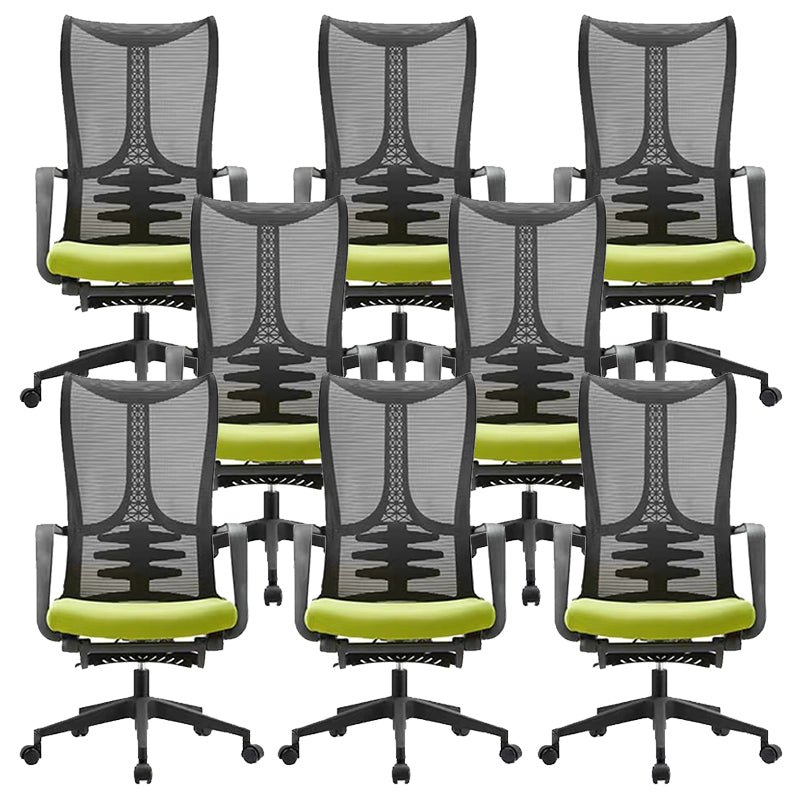 Modern Adjustable Arms Chair with Wheels High-Back Mesh Desk Chair