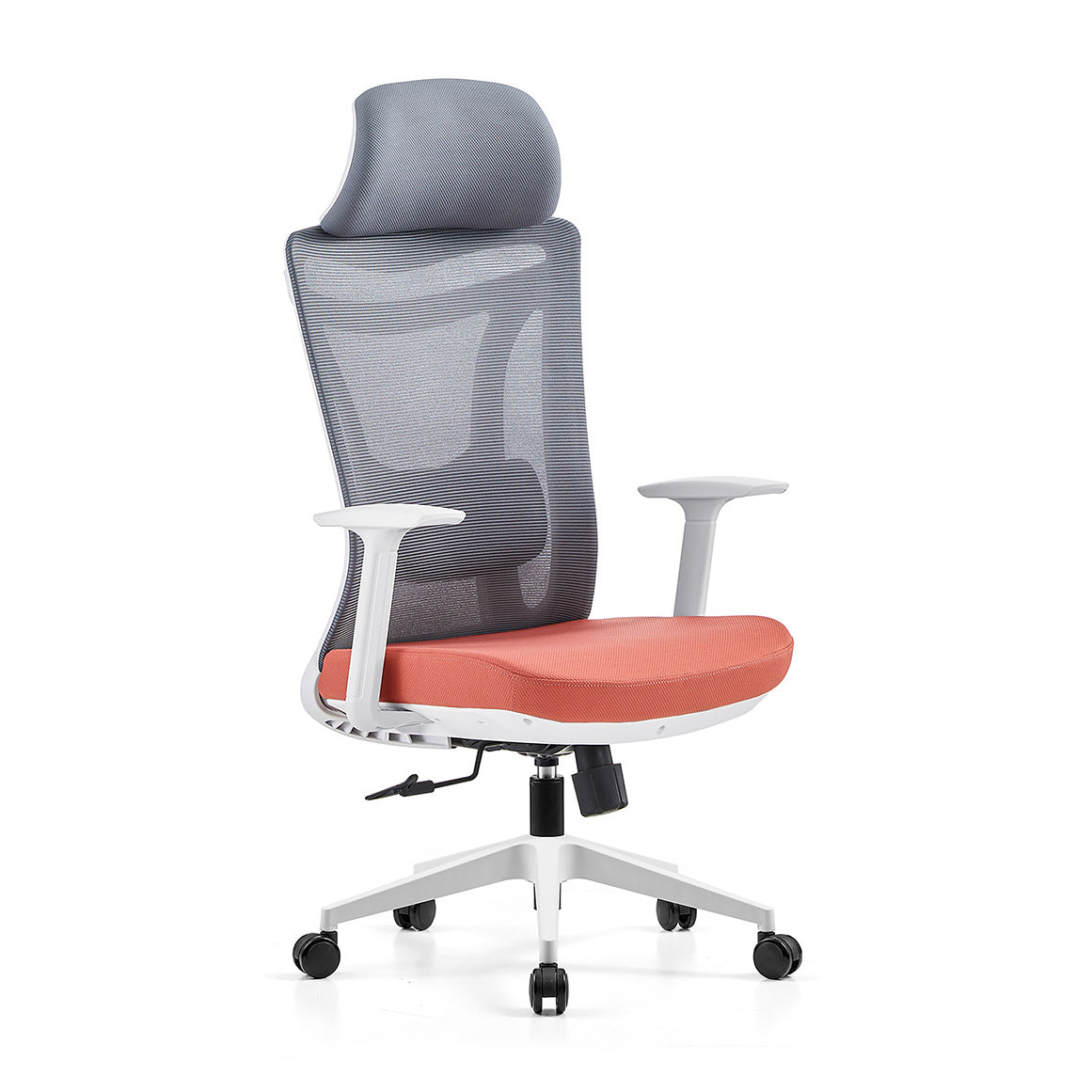 Modern Adjustable Arms Chair with Wheels Mesh-back Task Chair