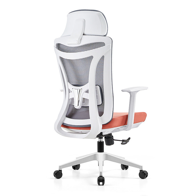 Modern Adjustable Arms Chair with Wheels Mesh-back Task Chair