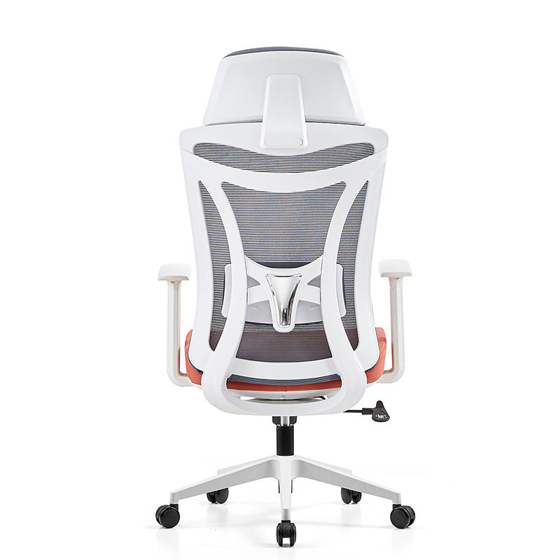 Modern Adjustable Arms Chair with Wheels Mesh-back Task Chair