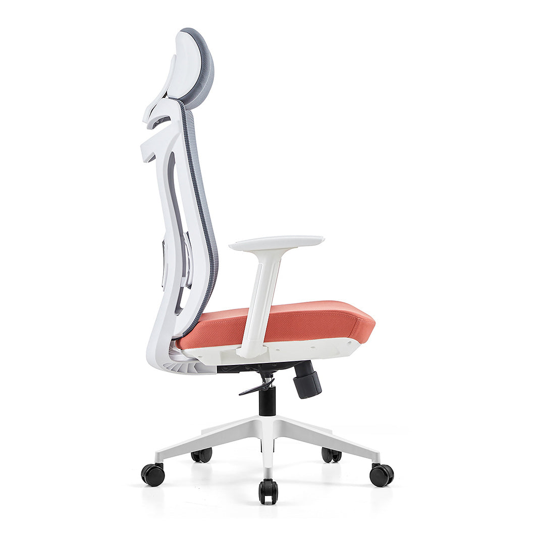 Modern Adjustable Arms Chair with Wheels Mesh-back Task Chair