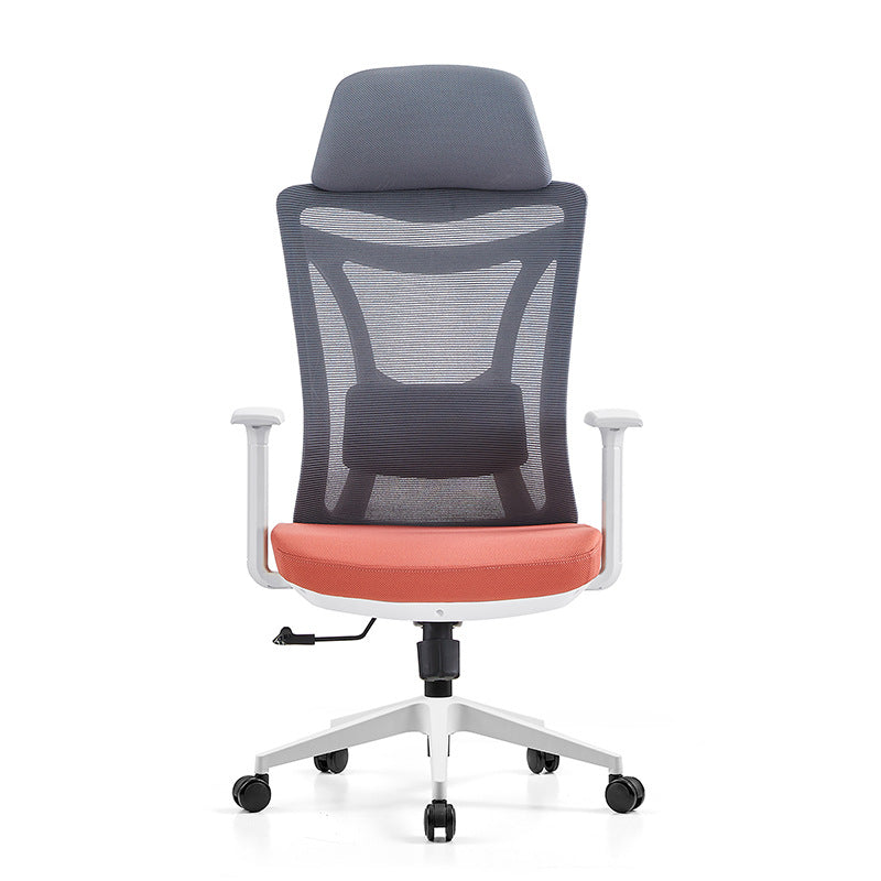 Modern Adjustable Arms Chair with Wheels Mesh-back Task Chair